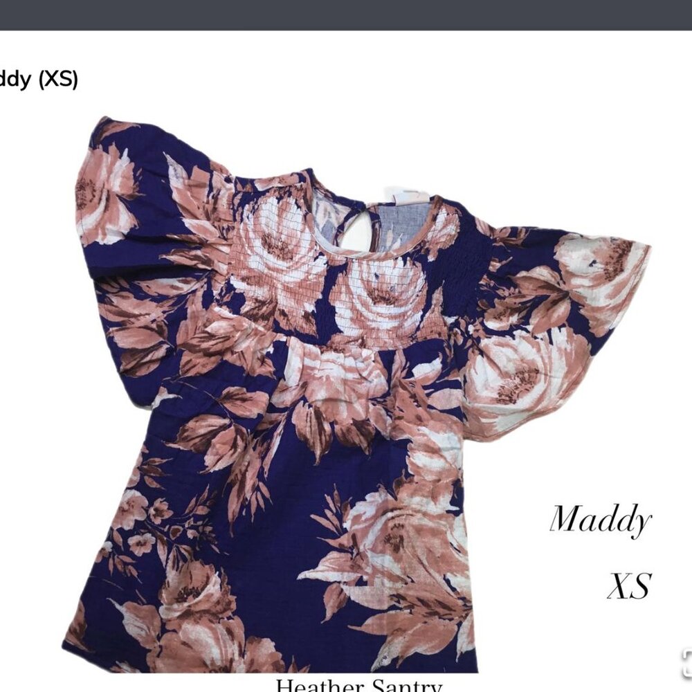 Maddy Flutter Sleeve Smock Top